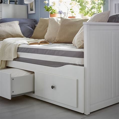 The storage drawers blend into the frame nicely, the bed is sturdy and well made. . Hemnes bed